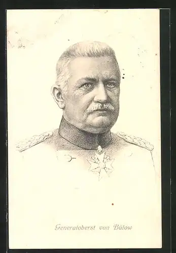 Künstler-AK Generaloberst von Bülow in Uniform