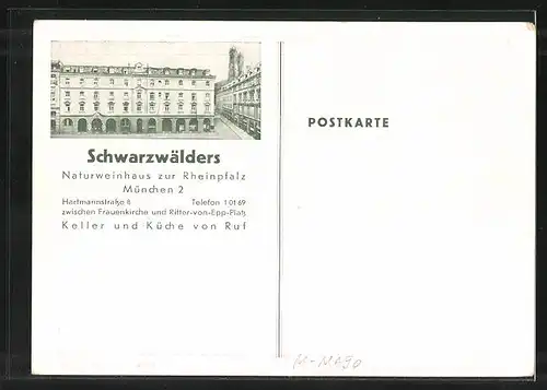 Künstler-AK München, Gasthaus Schwarzwälders Naturweinhaus zur Rheinpfalz, Traubenzimmer im 1. Stock, Innenansicht