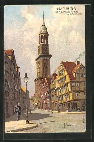 AK Hamburg-Neustadt, St. Michaelis-Kirche am Schaarmarkt