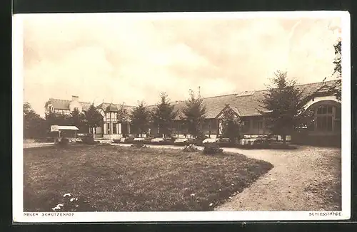 AK Hamburg-Barmbek, Gasthaus Neuer Hamburger Schützenhof, Schiessstände