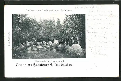 AK Bendestorf, Ausgrabung am Hünengrab im Kleckerwald