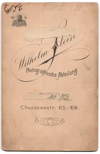 Fotografie Wilhelm Stein, Berlin, Chausseestrasse 65 /66, älteres Paar inquisitv in Kamera schauend