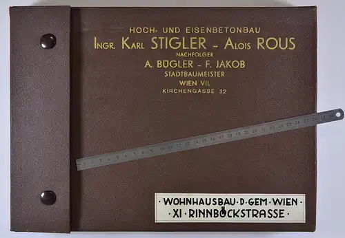 Fotoalbum 40 Fotografien 1933, Ansicht Wien, Wohnhausbau Wien XI Rinnböckstrasse, Volkswohnhaus