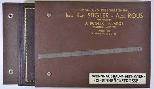 Fotoalbum 40 Fotografien 1933, Ansicht Wien, Wohnhausbau Wien XI Rinnböckstrasse, Volkswohnhaus