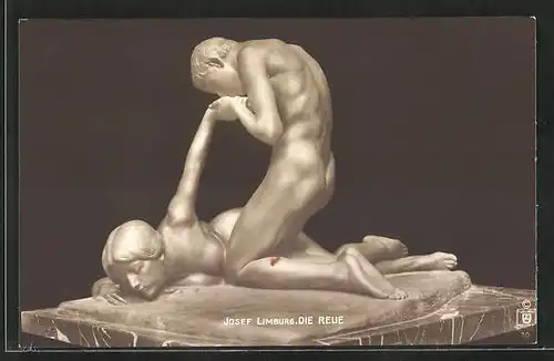 AK Skulptur Die Reue von Josef Limburg