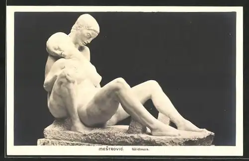 AK Skulptur Widows von Mestrovic
