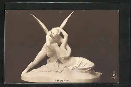 AK Skulptur Amor und Psyche