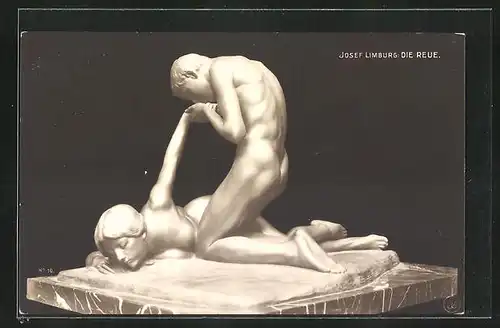 AK Skulptur Die Reue von Josef Limburg