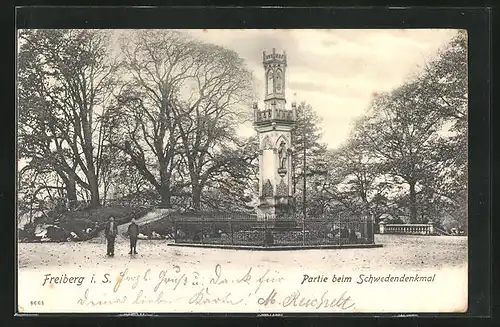 AK Freiberg i.S., Partie beim Schwedendenkmal