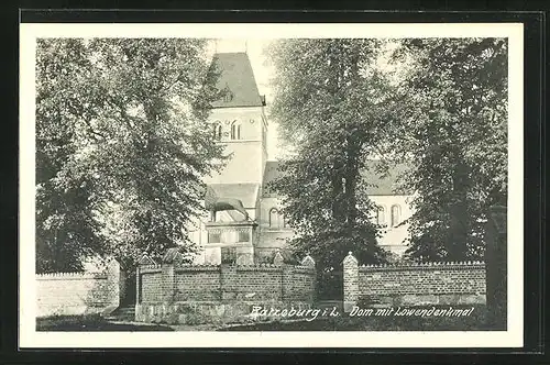 AK Ratzeburg i. Lbg., Dom mit Löwendenkmal