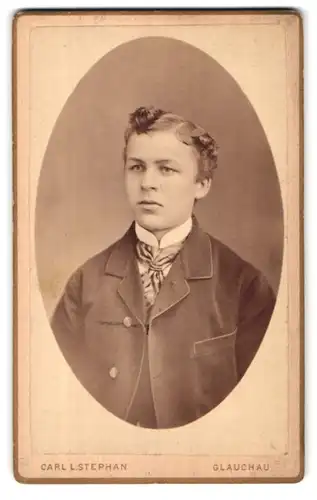 Fotografie Carl L. Stephan, Glauchau, Hoffnung 47, Portrait junger Mann in modischer Kleidung