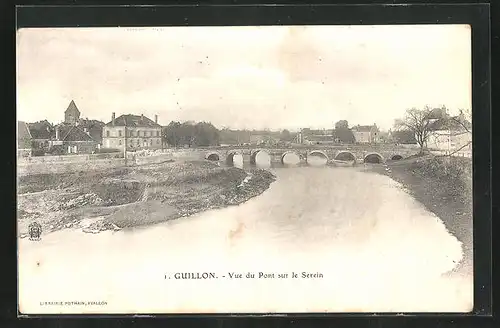 AK Guillon, Vue du Pont sur le Serein