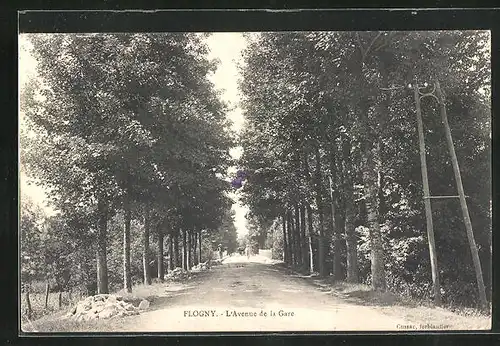 AK Flogny, L`Avenue de la Gare