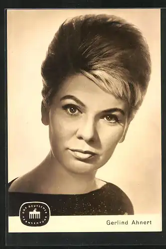 AK Schauspielerin Gerlind Ahnert mit toupiertem Haar