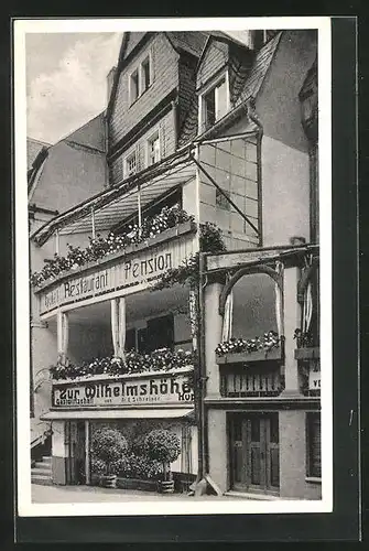 AK Kamp-Bornhofen / Rh., Hotel-Gasthaus Wilhelmshöhe, Burgenstrasse 6