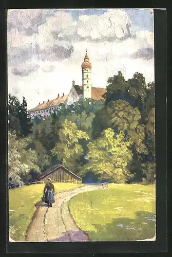 AK Andechs, Weg zum Kloster