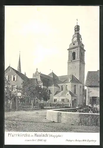AK Haslach /Kinzigtal, Blick zur Pfarrkirche