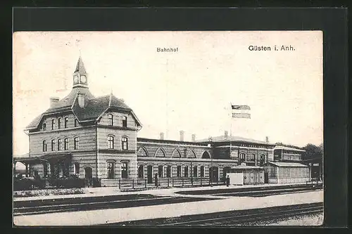 AK Güsten i. Anh., Bahnhof