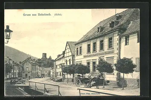 AK Heimbach /Eifel, Gasthaus Koelner Hof, Strassenpartie