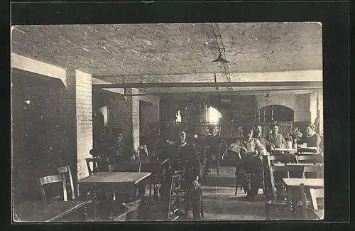 AK Berlin-Zehlendorf, Kantine des Ers.-Batl. Res. Ers.-Inf.-Regt. 1., Südschule