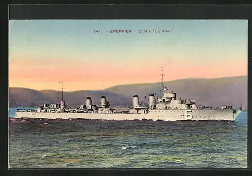 AK Epervier, Contre-Torpilleur, Kriegsschiff