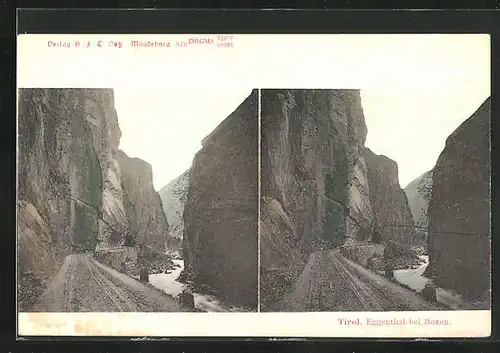 Stereo-AK Eggenthal bei Bozen in Tirol