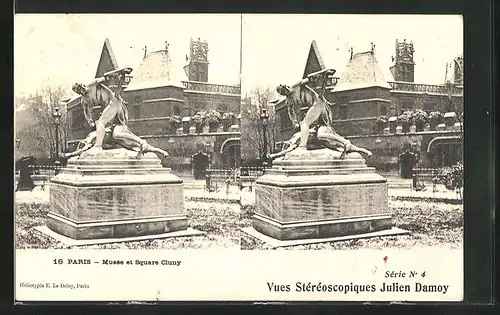 Stereo-AK Paris, Musée et Square Cluny