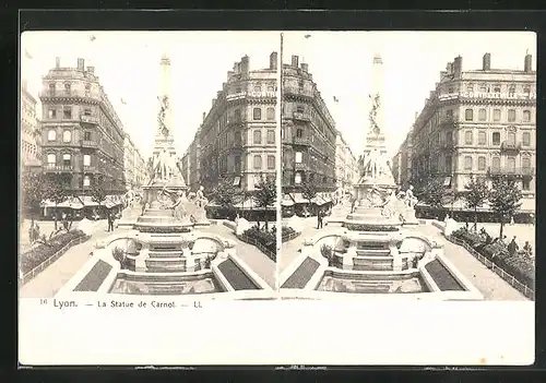 Stereo-AK Lyon, La Statue de Carnot