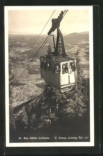 AK Rax-Seilbahn, Blick ins Tal