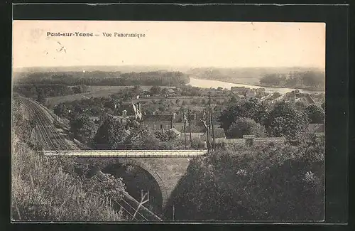 AK Pont-sur-Yonne, Vue Panoramique