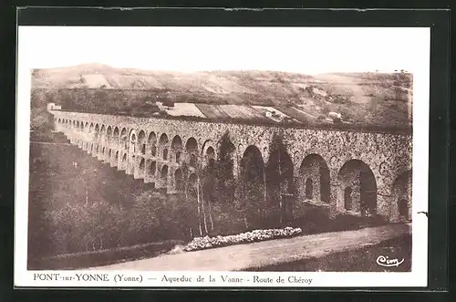 AK Pont-sur-Yonne, Aqueduc de la Vanne, Route de Chéroy