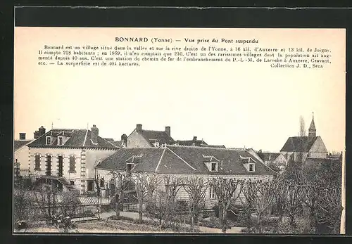 AK Bonnard, Vue prise du Pont suspendu