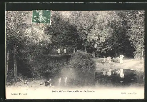 AK Bonnard, Passerelle sur le Serein