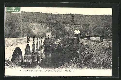 AK Arcy-sur-Cure, Ponts et tunnels