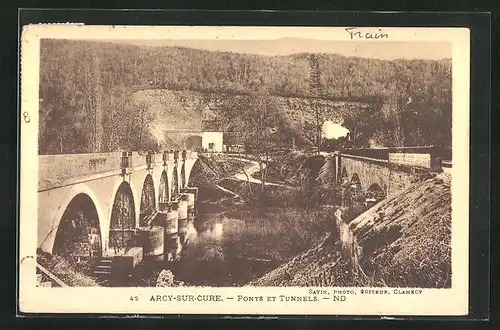 AK Arcy-sur-Cure, Ponts et Tunnels