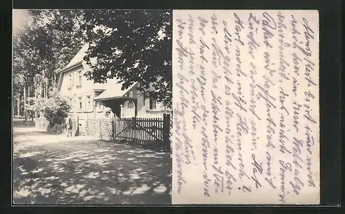 Foto-AK Netphen, Forsthaus Hohenroth, 1919