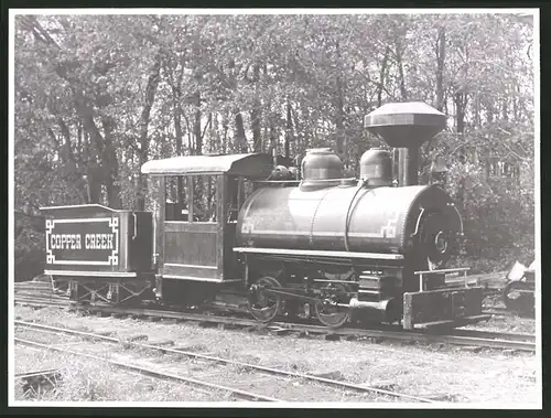 Fotografie Eisenbahn USA, Tender-Lokomotive Dampflok der Copper Creek Railroad, Kleinbahn