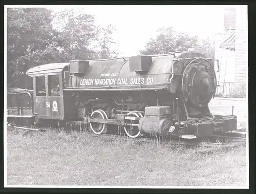 Fotografie unbekannter Fotograf, Ansicht Lehigh / PA, Dampflok Nr. 51 Lehigh Navigation Coal Sales Co.