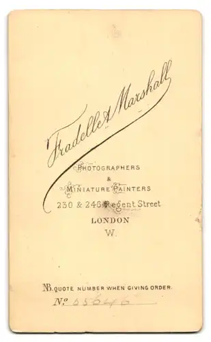 Fotografie Fradelle & Marshall, London, 230 & 246 Regent Street, Portrait einer elegant gekleideten dame mit Flechtdutt