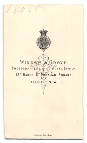 Fotografie Window & Grove, London, 63a Baker St., Portrait eines bildschönen Fräuleins im eleganten Kleid