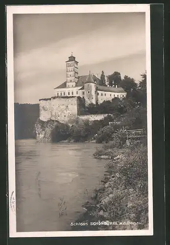 AK Schönbühel a. d. Donau, Schloss mit Flusspartie