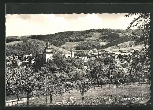 AK Haiger / Dillkreis, Gesamtansicht mit Kirchturm