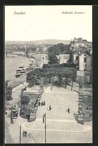 AK Dresden, Brühlsche Terrasse