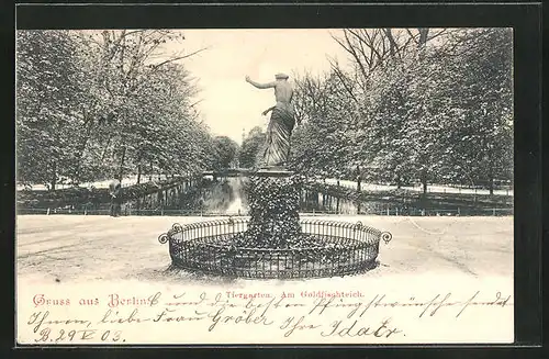 AK Berlin-Tiergarten, Am Goldfischteich