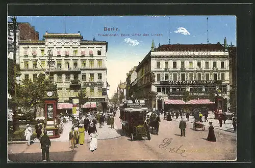 AK Berlin, Friedrichstrasse Ecke Unter den Linden