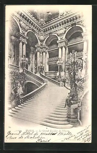AK Paris, Opéra Garnier, le Grand Escalier