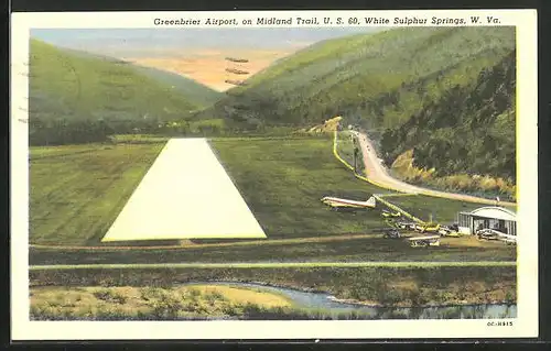 AK White Sulphur Springs, W. Va., Greenbrier Airport, on Midland Trail, Flughafen