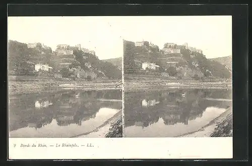 Stereo-AK Bords du Rhin, Burg Rheinfels