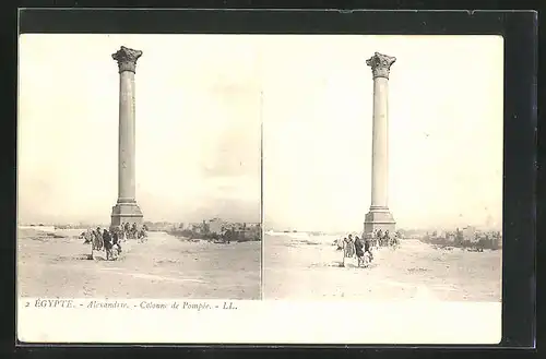 Stereo-AK Alexandrie, Colonne de Pompée