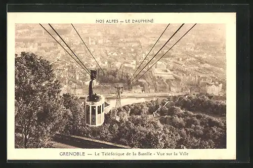 AK Grenoble, Le Téléférique de la Bastille, Seilbahn